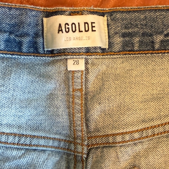 Agolde Light Blue Jean Shorts - Picture 4 of 4